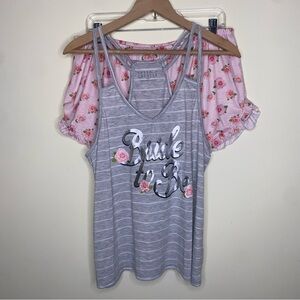 Bride To Be Size Large Tank Top & Pink Shorts Pajama Set By Love And Cherish